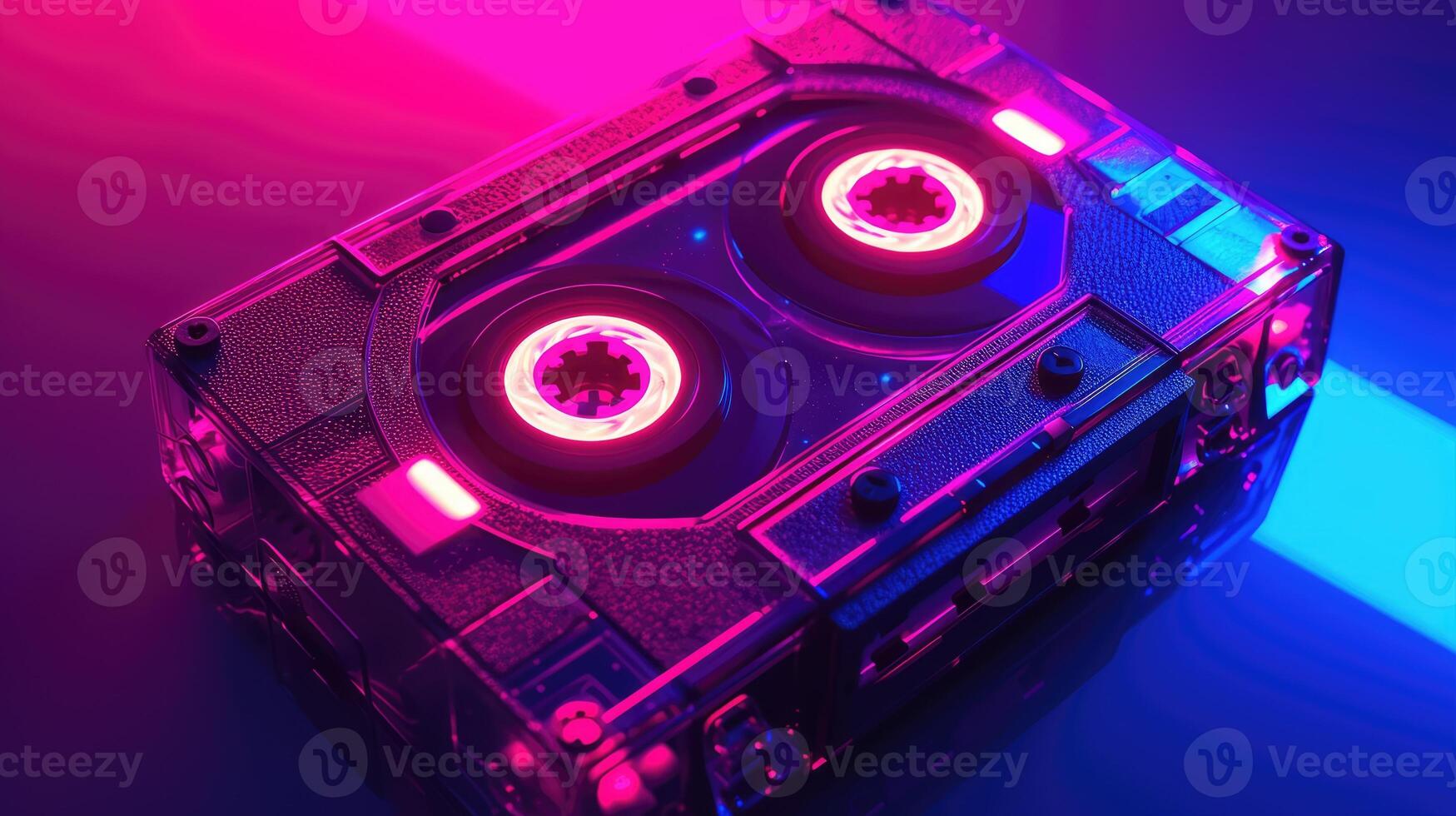 AI generated Classic audio cassette for music listening nostalgia, Ai Generated. photo