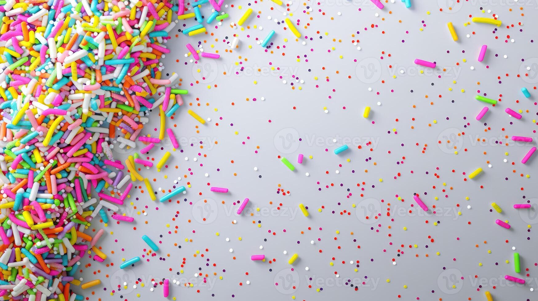 AI generated Elevate your design with a trendy pattern of colorful sprinkles. Ai Generated photo