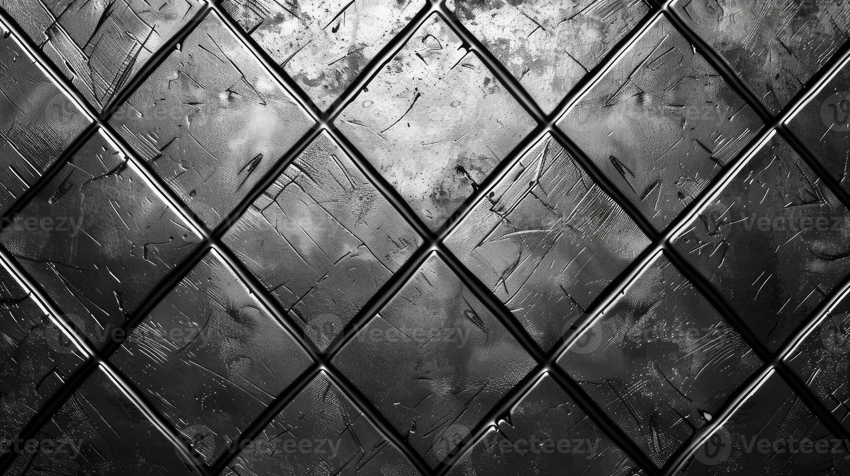 AI generated Tiled metal texture adds a contemporary touch, with reflective surfaces creating an industrial yet elegant ambiance, Ai Generated. photo