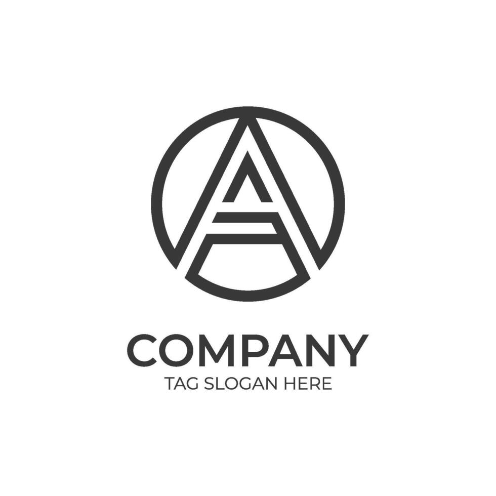 negocio símbolo y circular elementos, resumen diseño concepto para empresa logo o negocio logo, minimalista logotipo diseño con circulo elementos. vector
