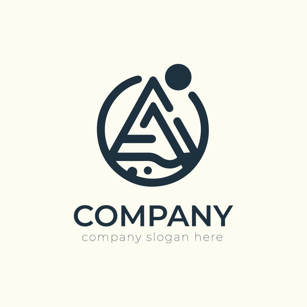 negocio símbolo y circular elementos, resumen diseño concepto para empresa logo o negocio logo, minimalista logotipo diseño con circulo elementos. vector