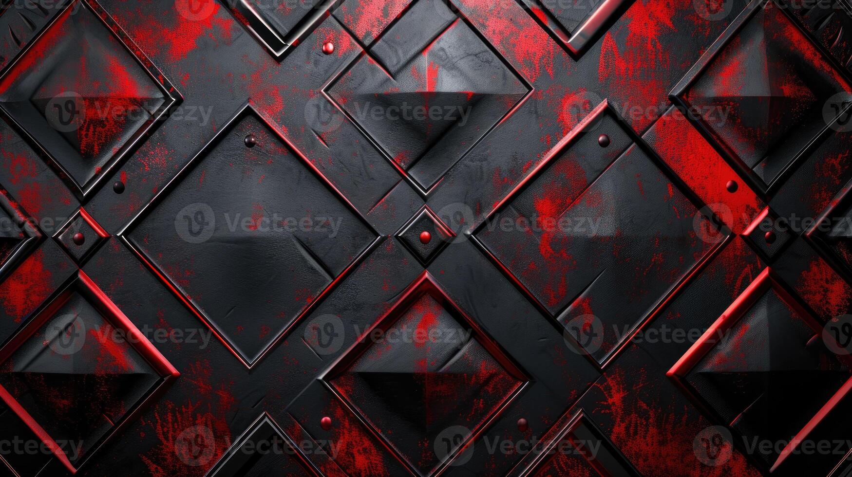 AI generated The fusion of black and red metal textures forms a bold and dynamic background, Ai Generated. photo
