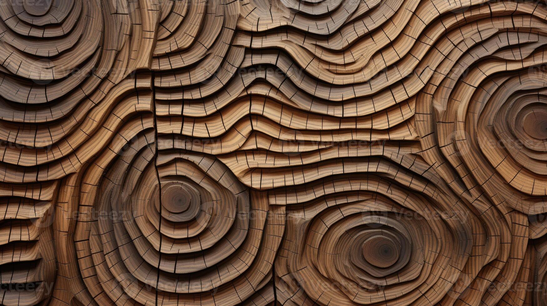 AI generated Delve into the organic warmth of a wooden cut texture. Ai Generated photo