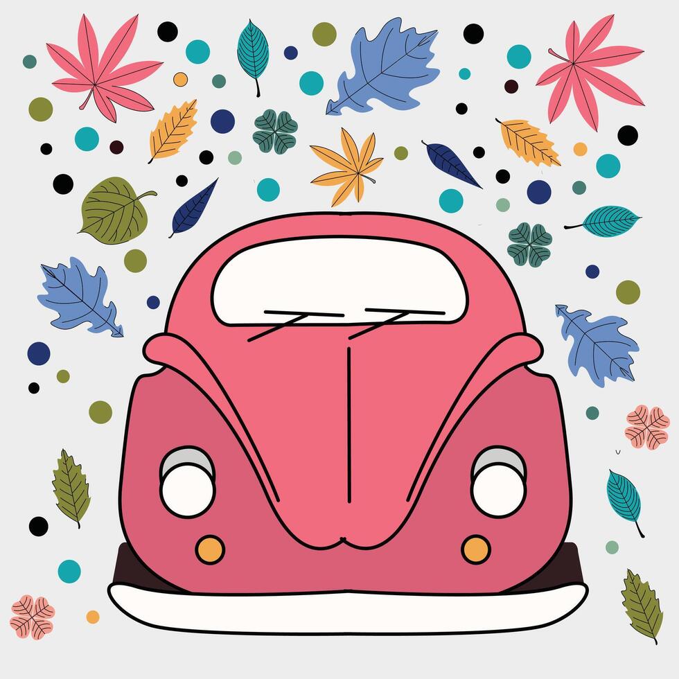 divertido coche ilustración diseño para niños vector