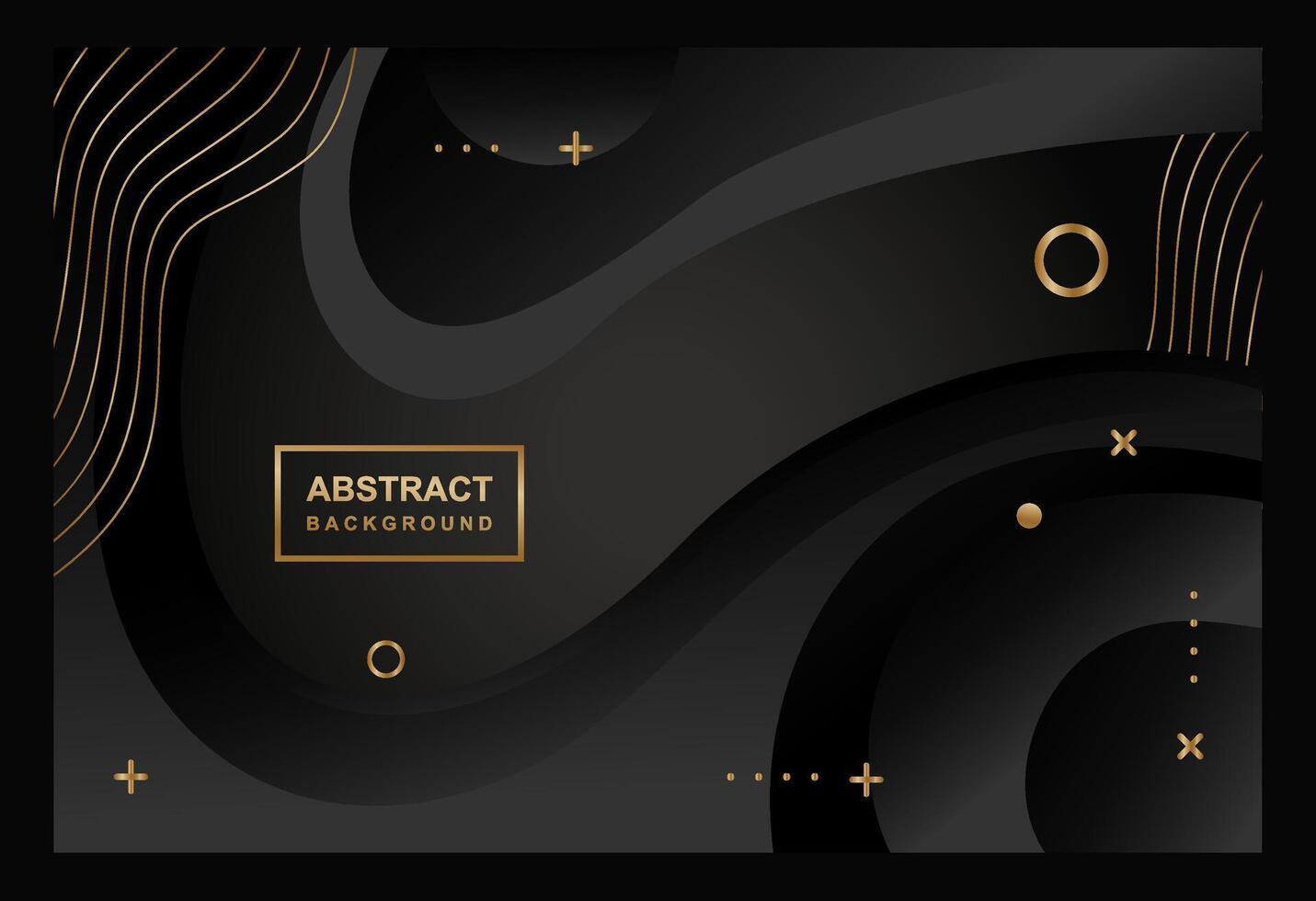 abstract background black gold templates collection modern dark vector