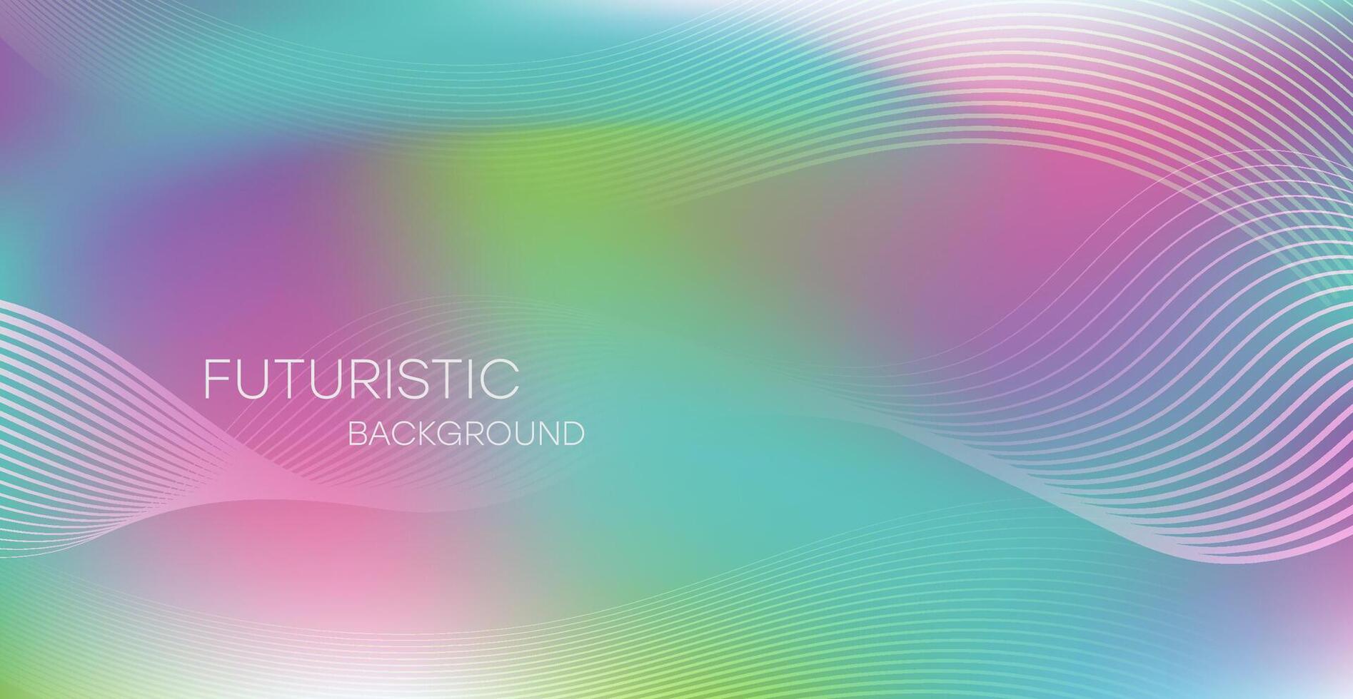 Gradient abstract background with dynamic wave effect. vector