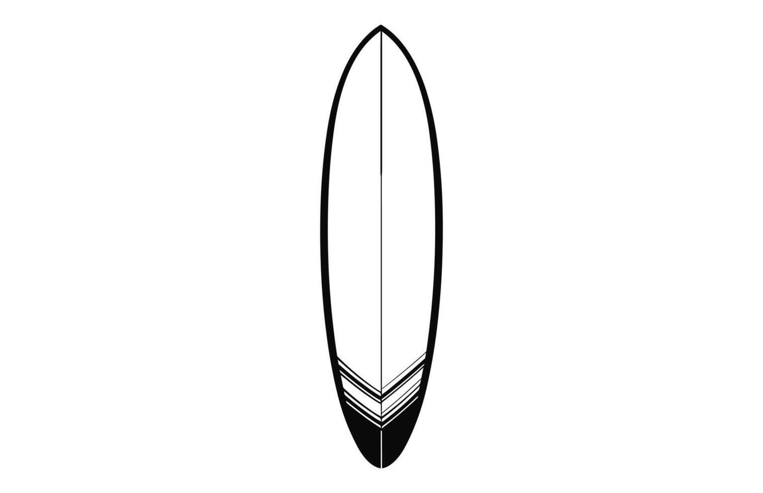 A Surfboard Vector sketch black Outline art free