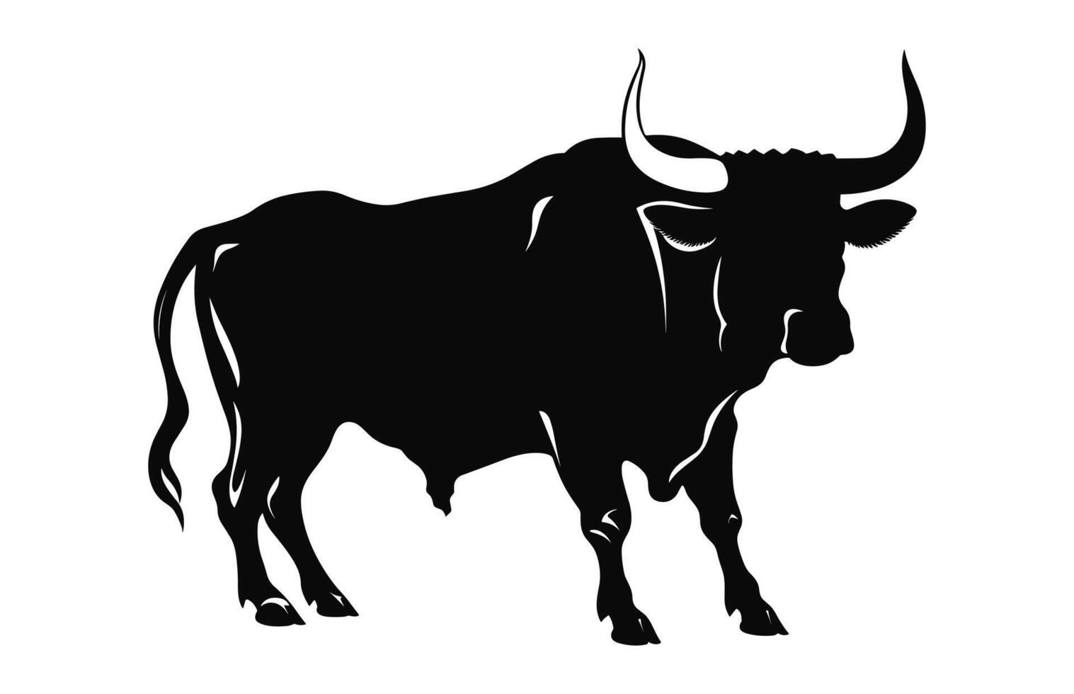 A Bull Silhouette vector isolated on a white background