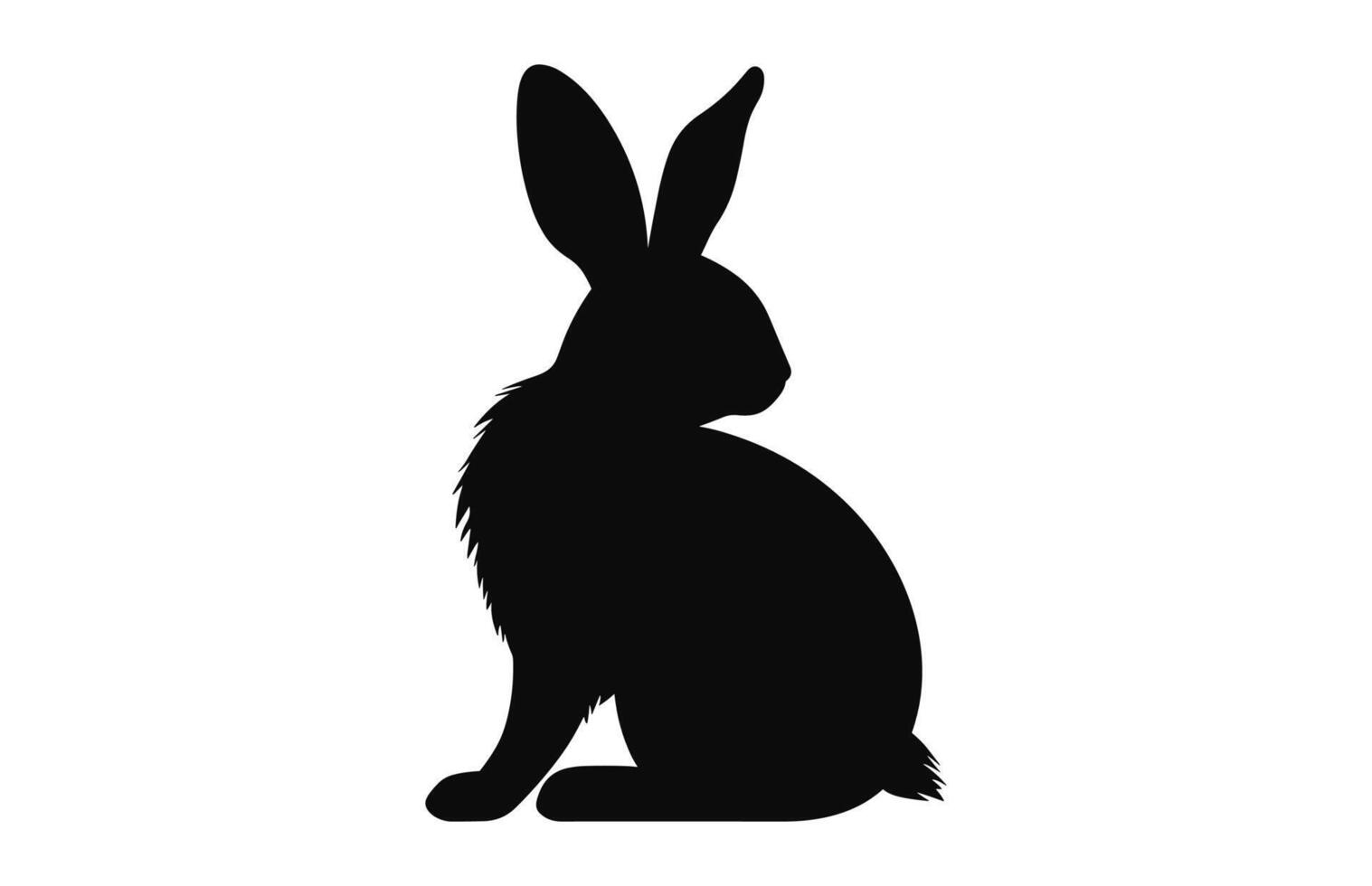 A Easter Bunny silhouette black vector