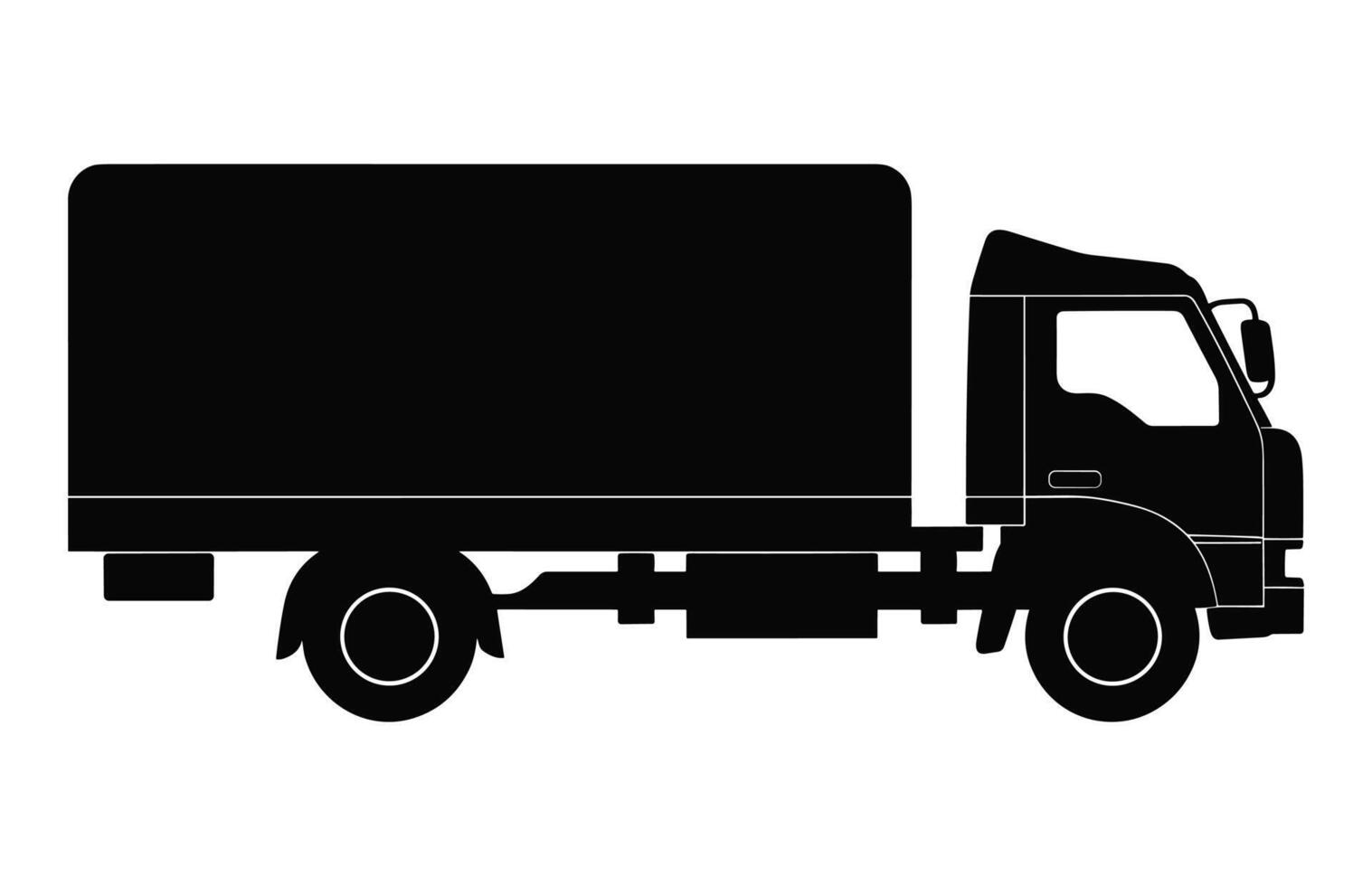 Military truck Silhouette Vector, Army force Car and vehicle black Silhouette vector