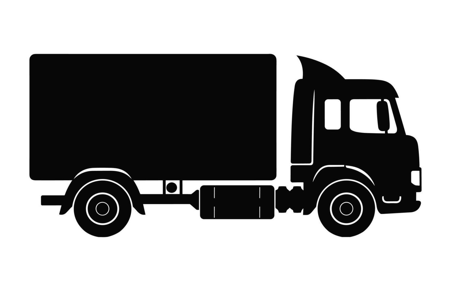 Military truck Silhouette Vector, Army force Car and vehicle black Silhouette vector