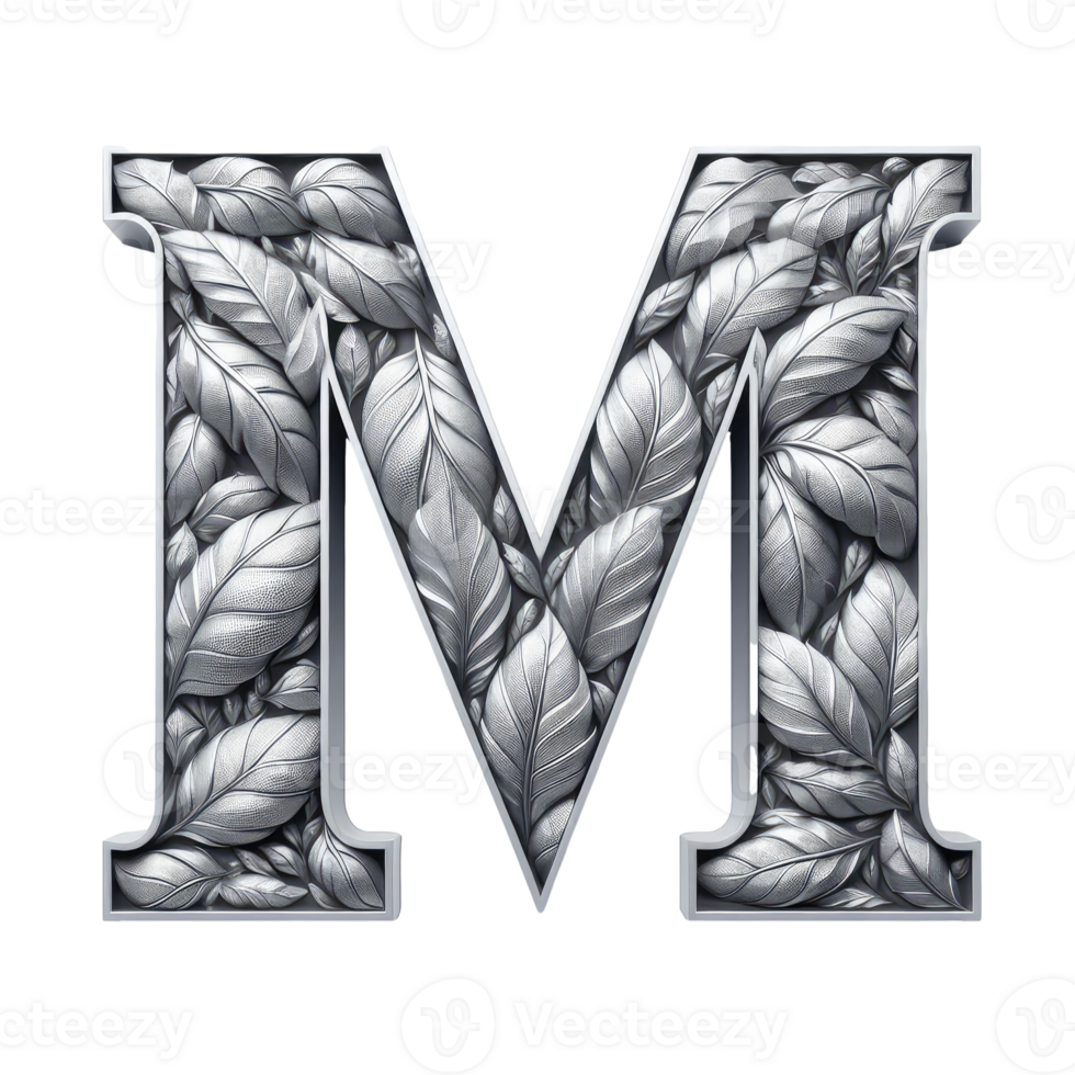 AI generated Isolated 3D Letter on a Clear PNG Canva