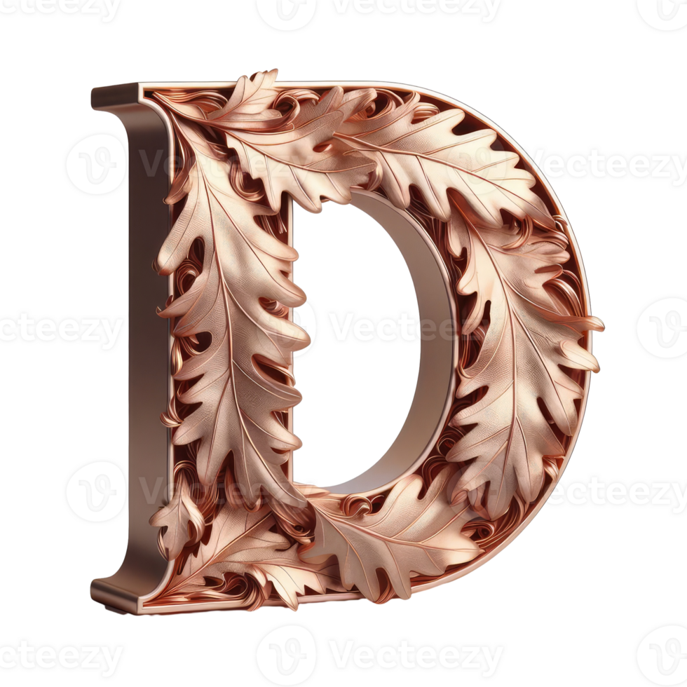 AI generated Isolated 3D Letter on a Clear PNG Canva