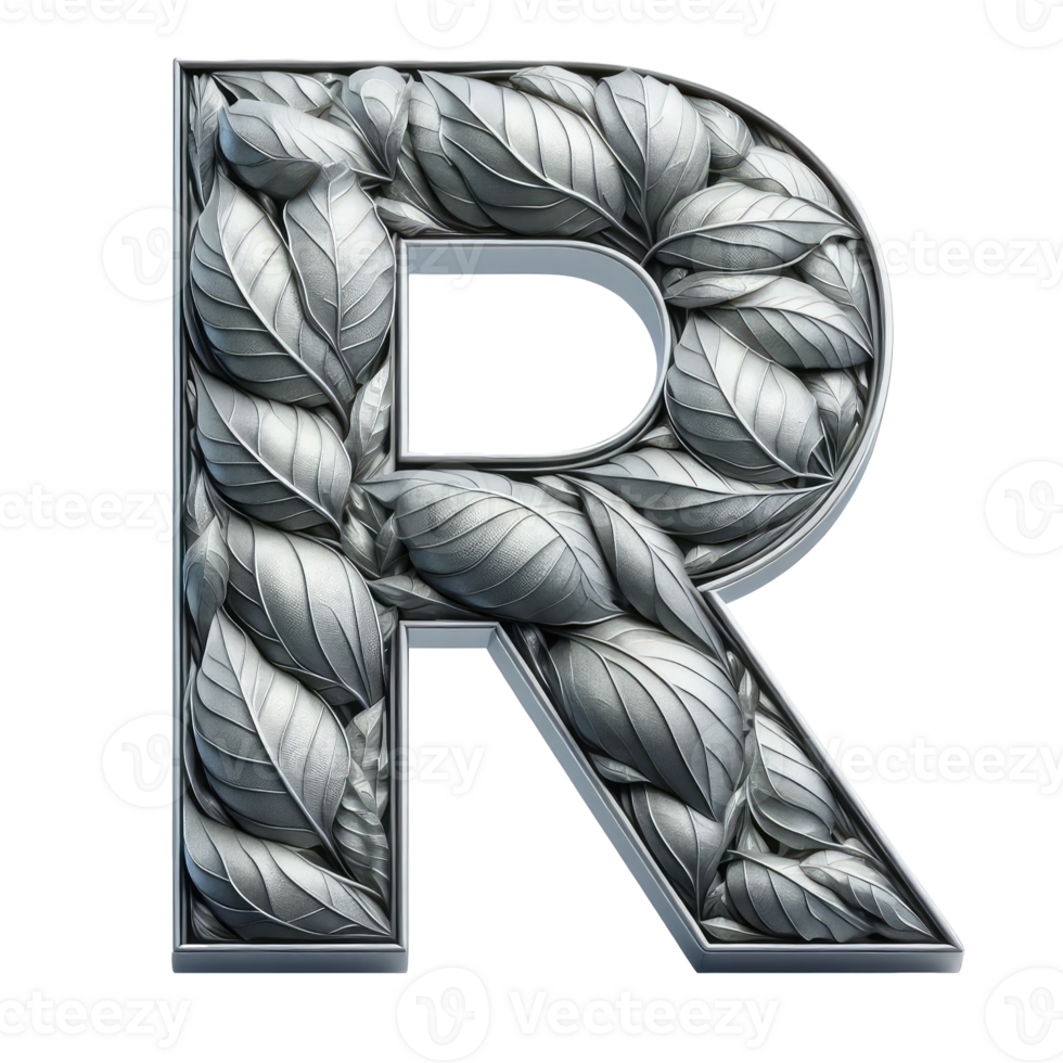 AI generated Isolated 3D Letter on a Clear PNG Canva