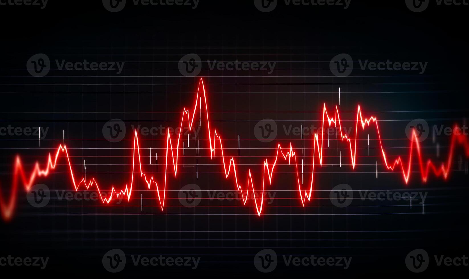 AI Generated Red heart rate monitor photo