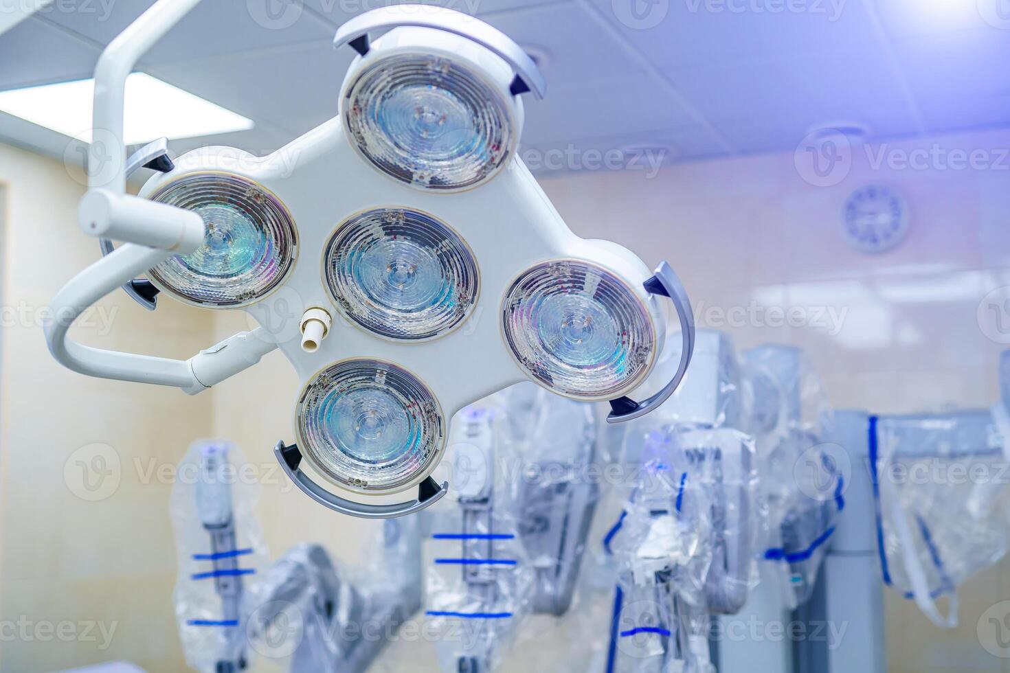Modern surgical system. Medical robot. Minimally invasive robotic surgery. photo