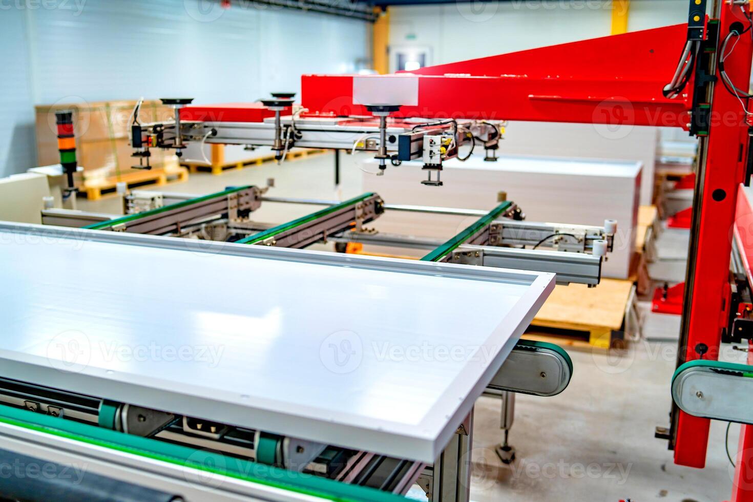 Solar power panel plant. Solar batteries. Solar batteries plant. photo