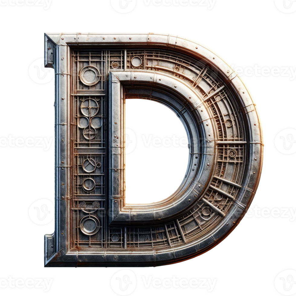 AI generated Isolated 3D Letter on a Clear PNG Canva