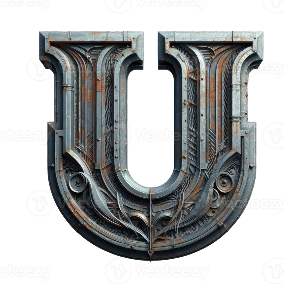 AI generated Isolated 3D Letter on a Clear PNG Canva