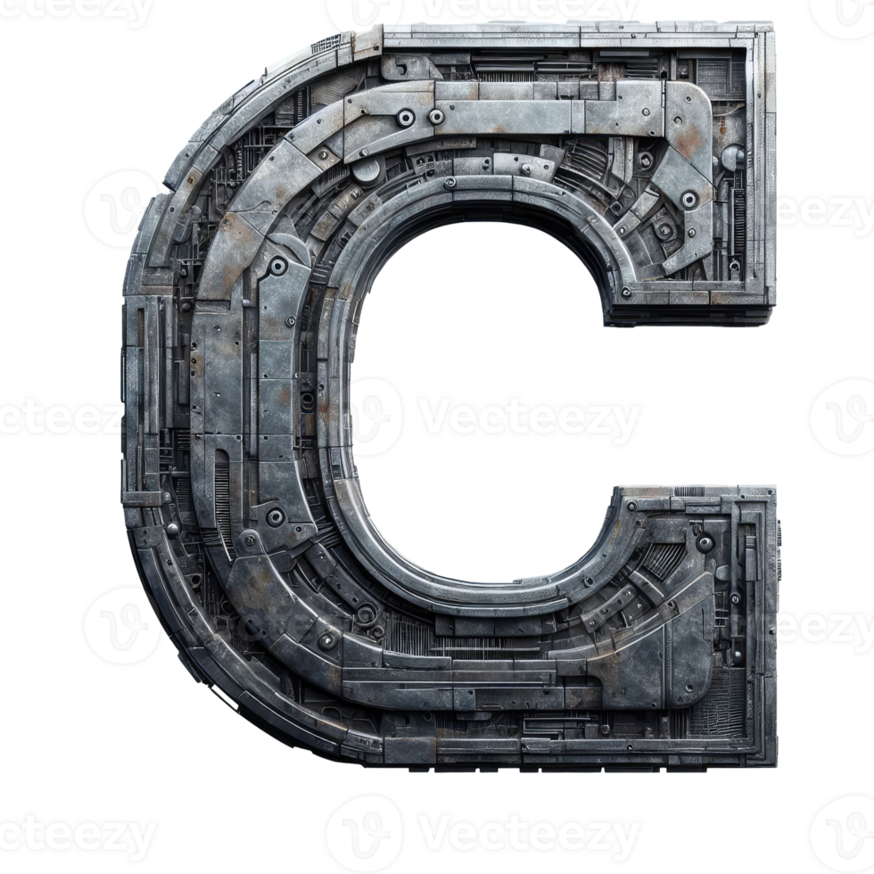 AI generated Isolated 3D Letter on a Clear PNG Canva
