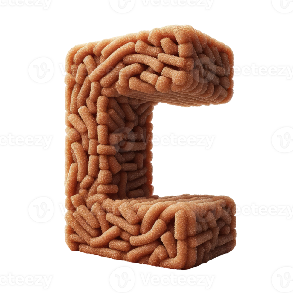 AI generated Isolated 3D Letter on a Clear PNG Canva