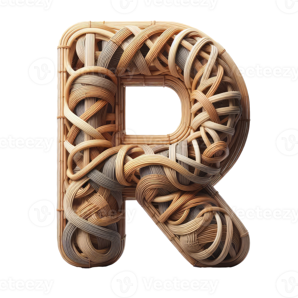 AI generated Isolated 3D Letter on a Clear PNG Canva