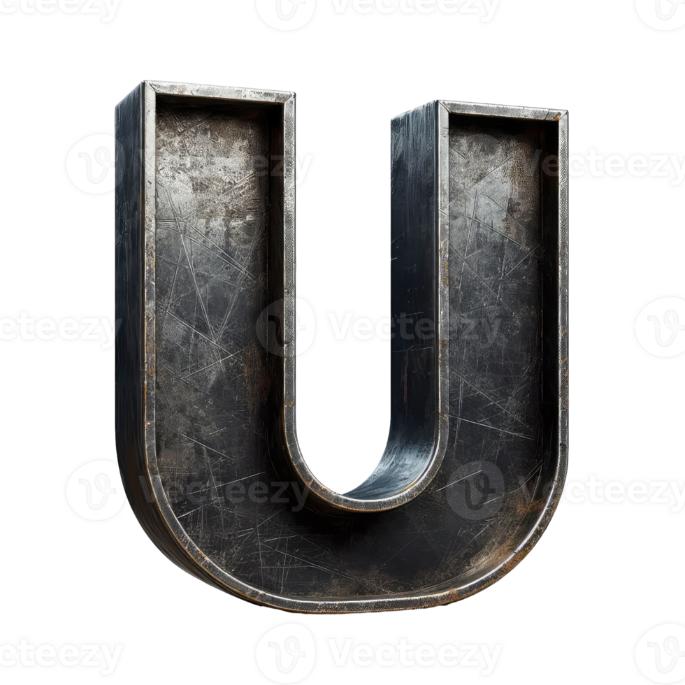 AI generated Isolated 3D Letter on a Clear PNG Canva