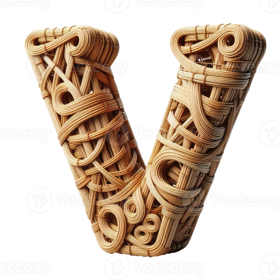 AI generated Isolated 3D Letter on a Clear PNG Canva