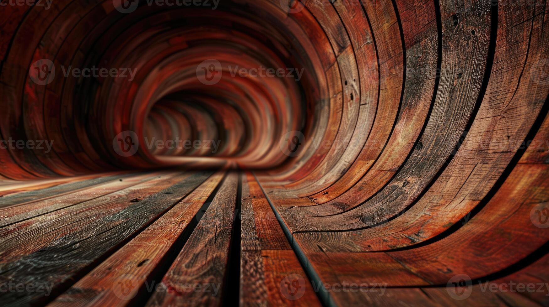 AI generated gracefully curved wooden backdrop. Ai Generated. photo