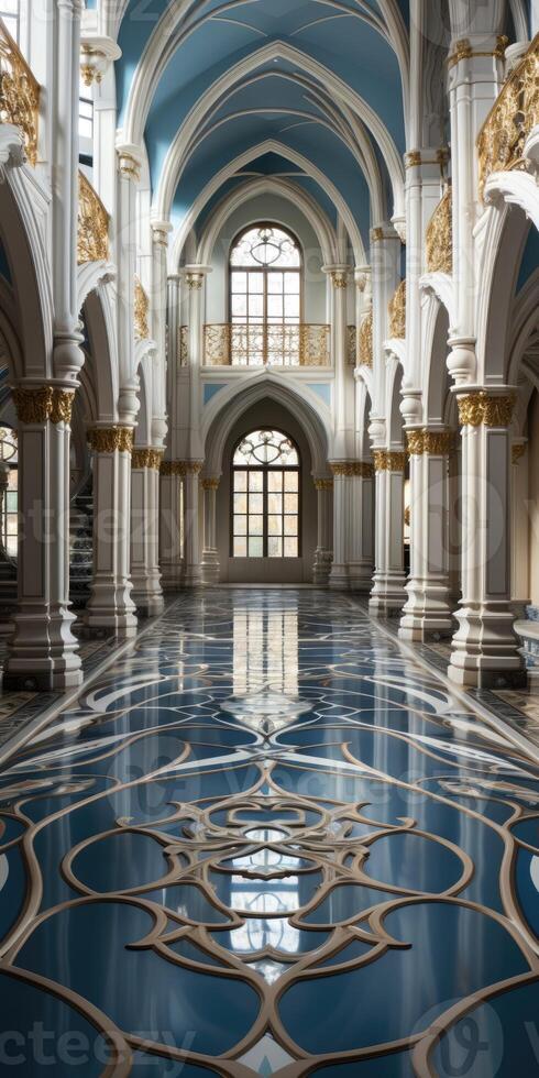 AI generated Transform your space with exquisite porcelain floor works, adding an elegant touch, Ai Generated. photo