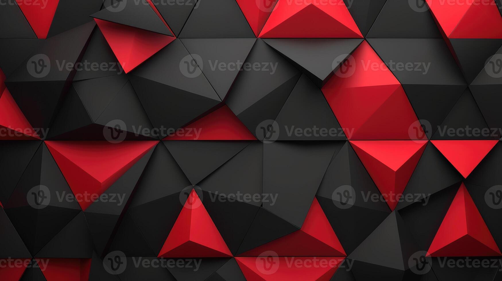 AI generated Striking black and red geometric patterns converge, forming a visually impactful background, Ai Generated. photo