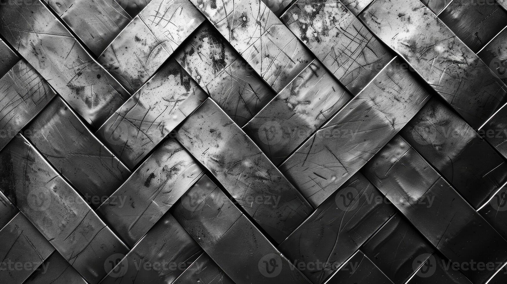 AI generated Tiled metal texture adds a contemporary touch, with reflective surfaces creating an industrial yet elegant ambiance, Ai Generated. photo