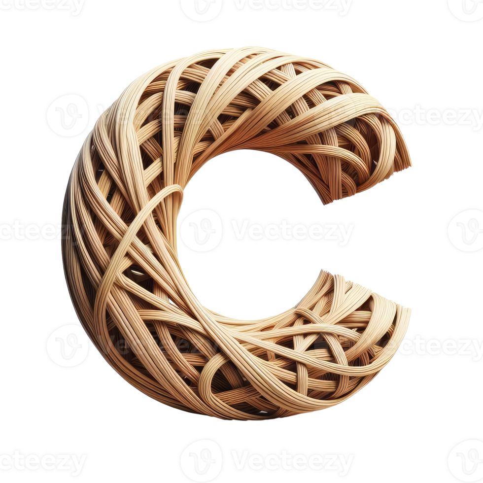 AI generated Isolated 3D Letter on a Clear PNG Canva