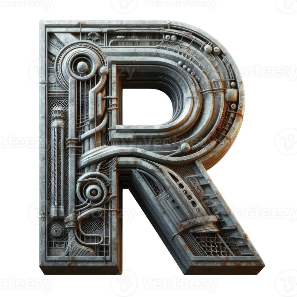 AI generated Isolated 3D Letter on a Clear PNG Canva