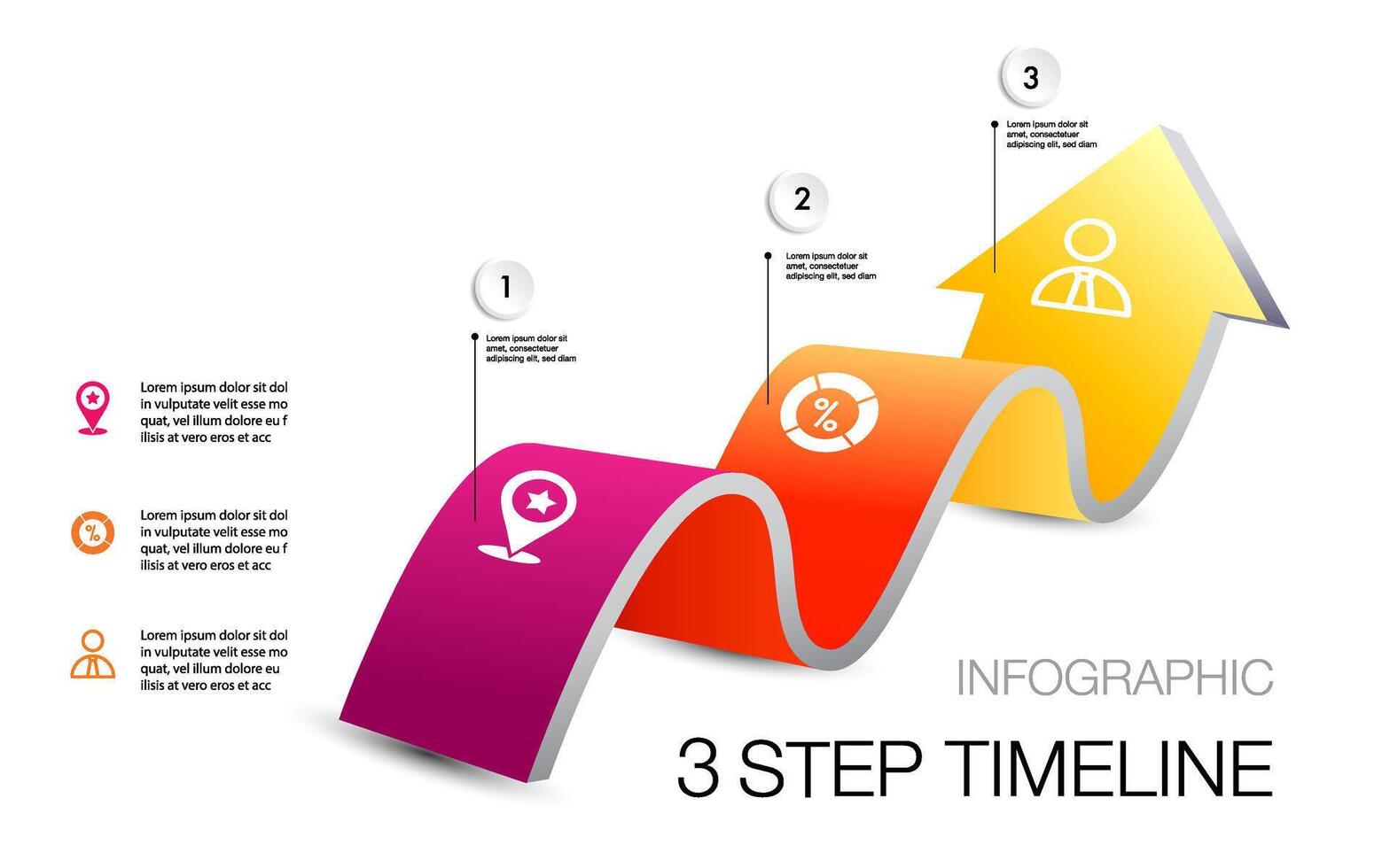 infografía modelo paso para negocio dirección, márketing estrategia, diagrama vector