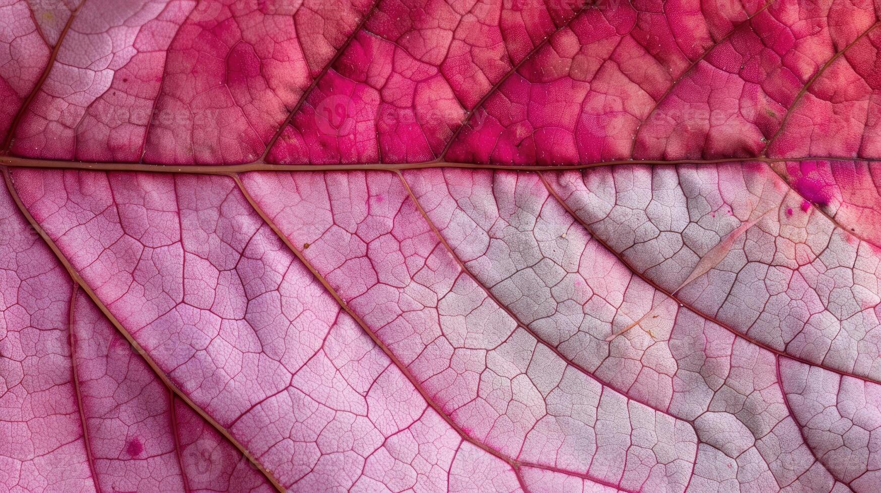 AI generated Close-up of an autumn leaf's intricate texture, showcasing vibrant hues. Ai Generated photo