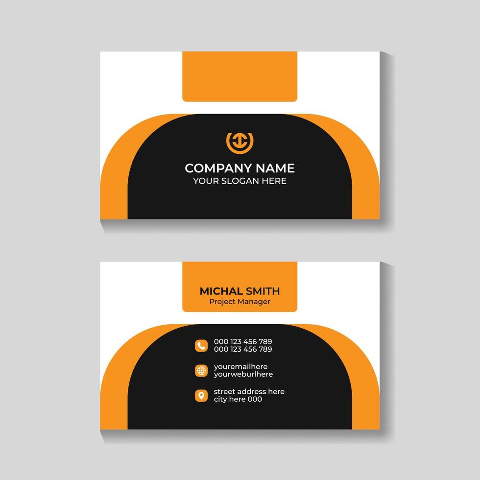 Creative modern clean business card design template vector