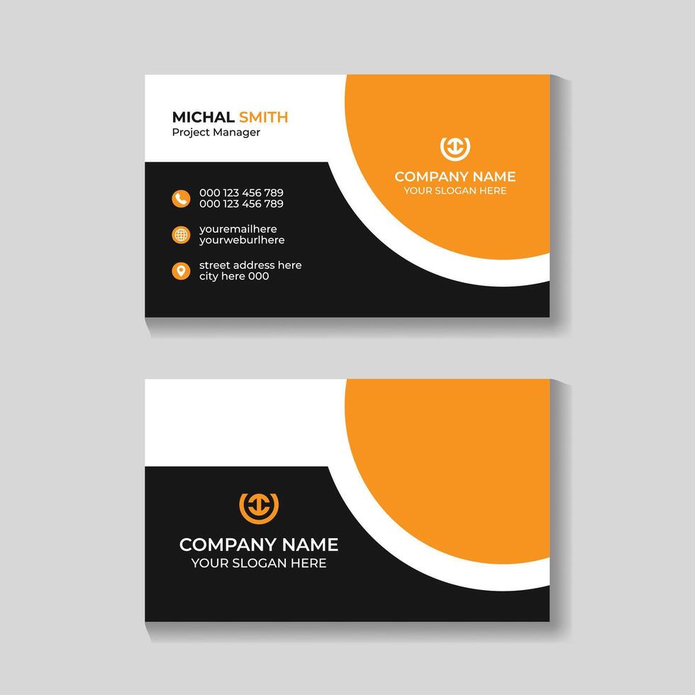 Professional creative modern business card design template vector