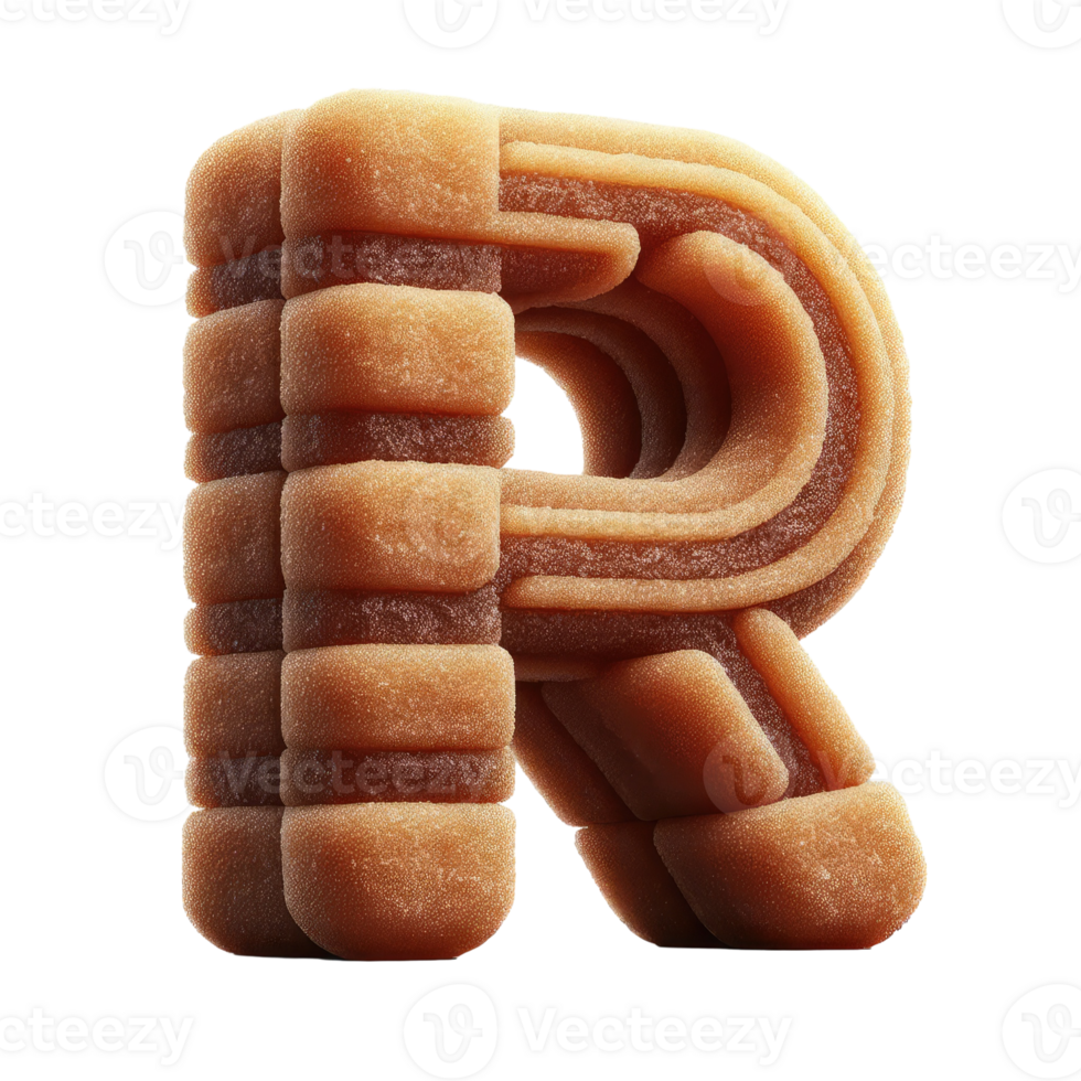 AI generated Isolated 3D Letter on a Clear PNG Canva