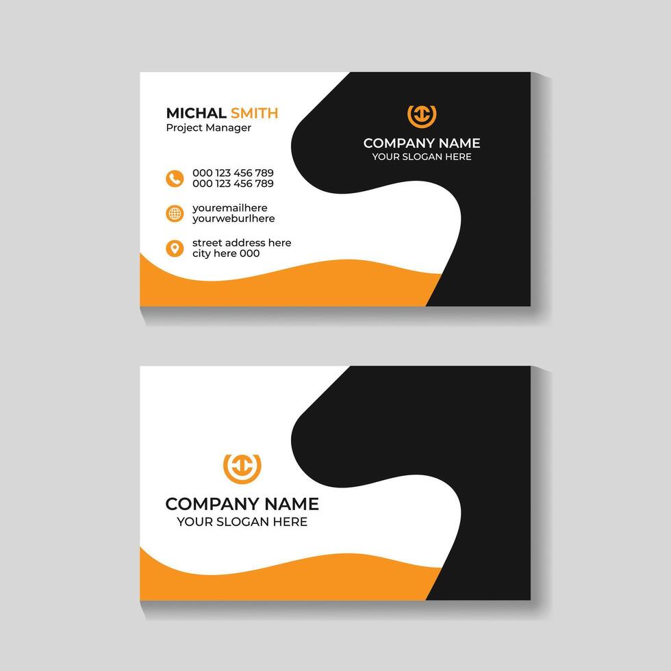 Professional creative modern business card design template vector