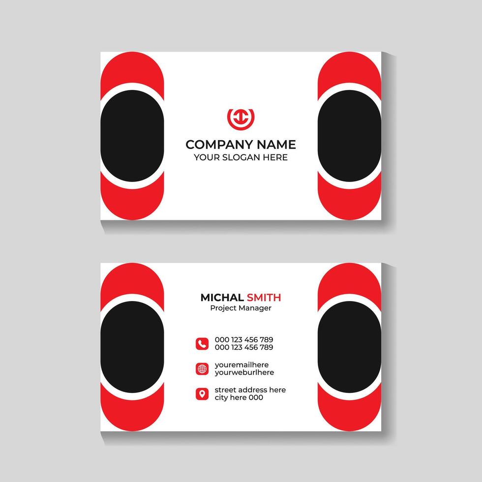 Professional business card design template vector