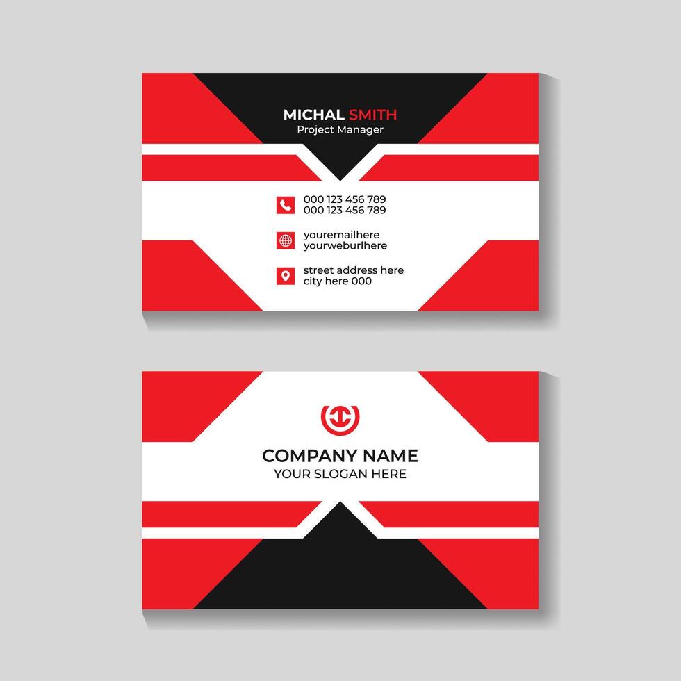 Professional creative modern business card design template vector