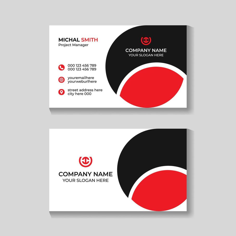 Professional business card design template vector