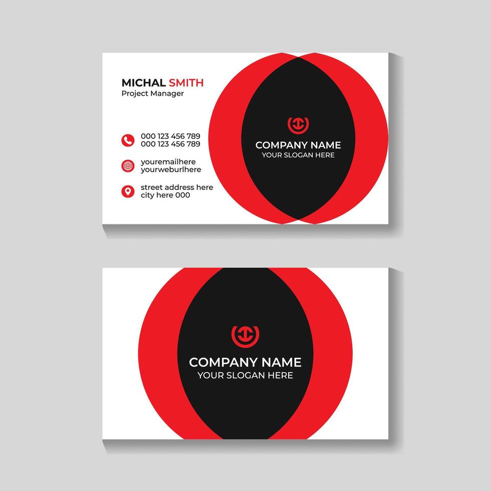 Professional business card design template vector