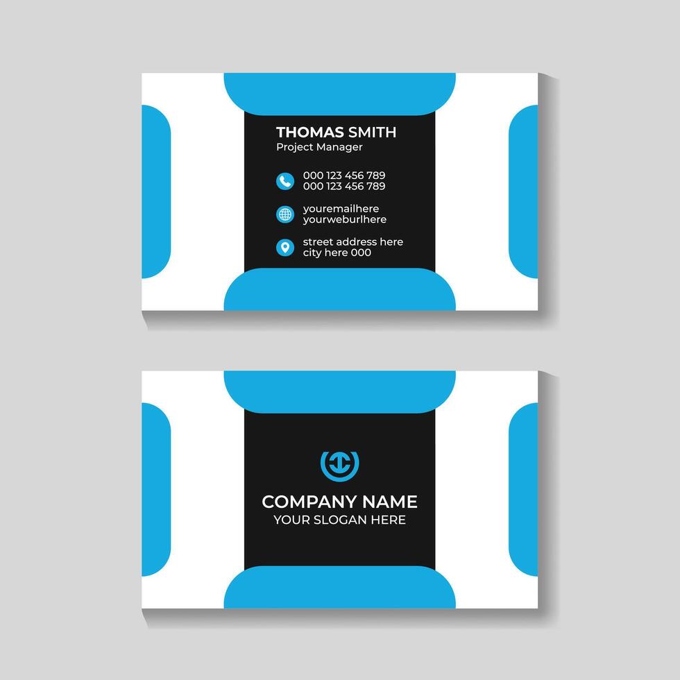 Modern creative clean business card or visiting card design template vector