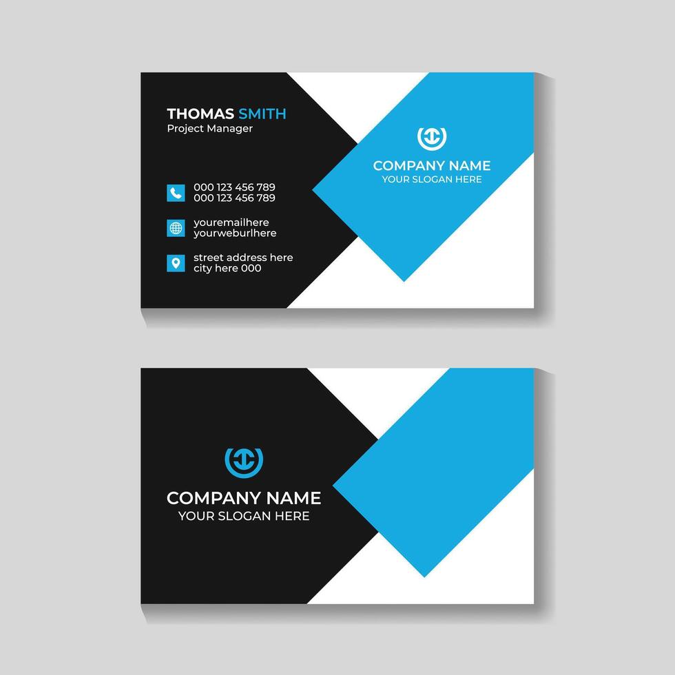 Modern creative clean business card or visiting card design template vector