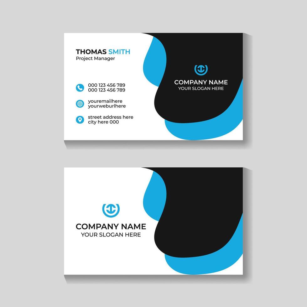 Professional modern clean business card template design vector