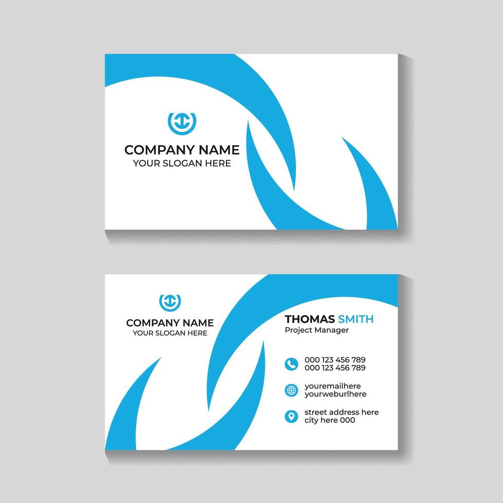 Professional modern clean business card template design vector