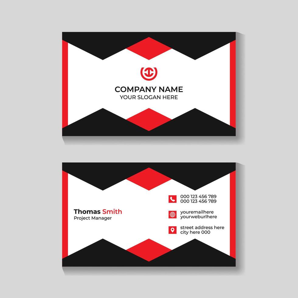 Professional creative modern business card design template vector