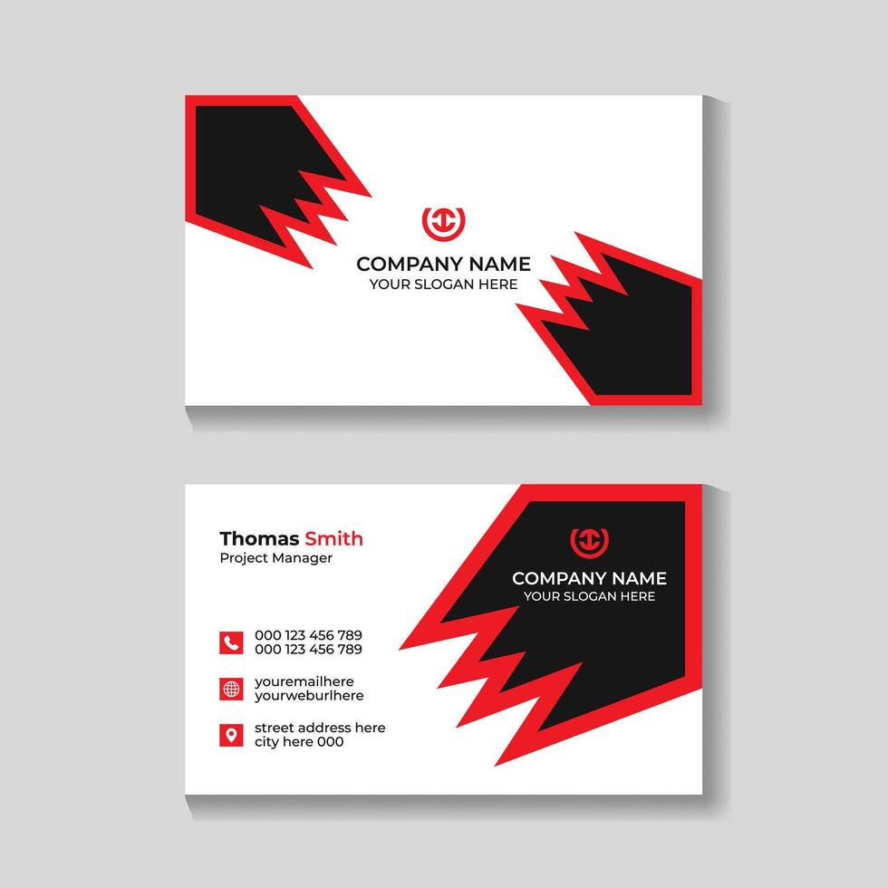 Professional creative modern business card design template vector